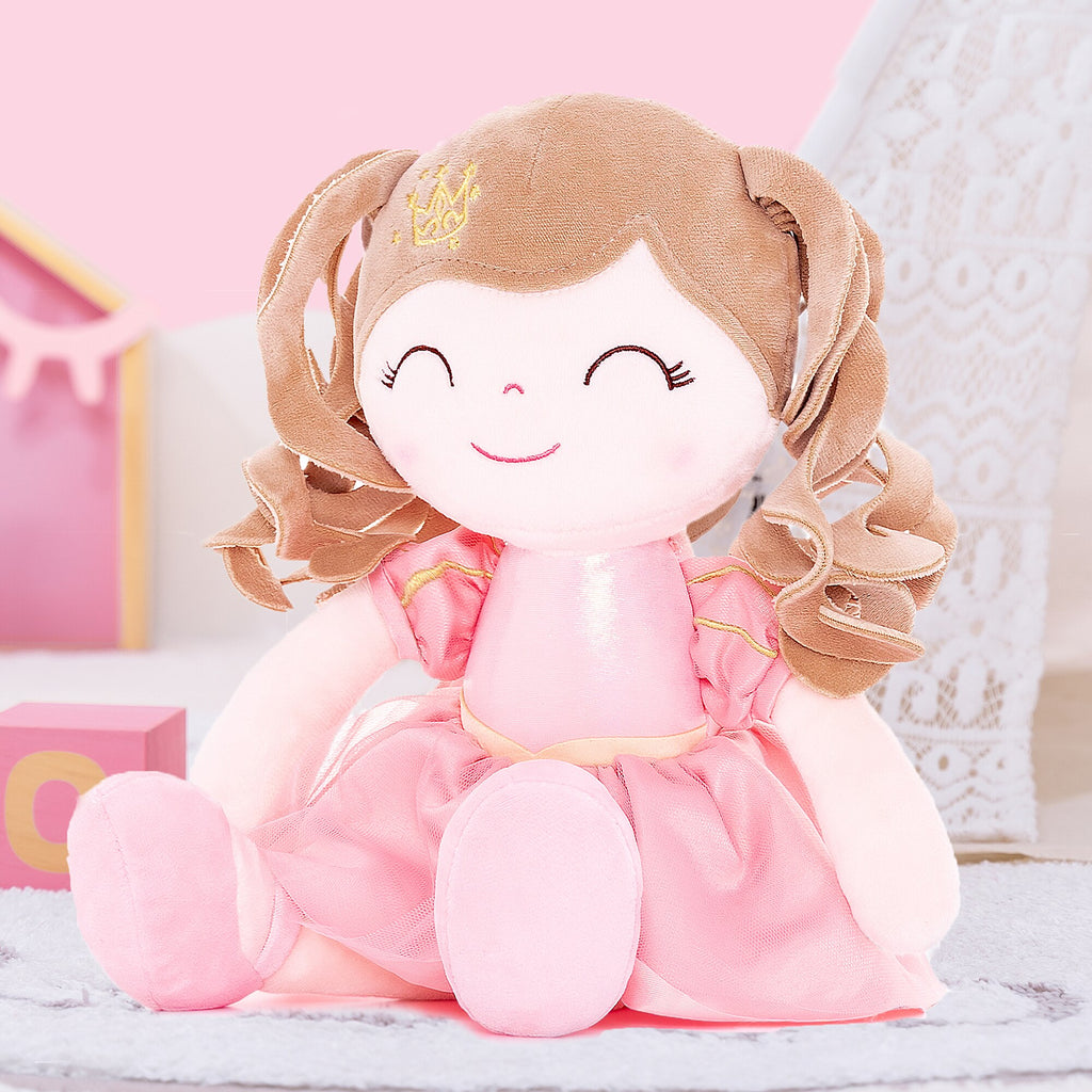 Baby Girl Crown Princess Doll with Curly Hair