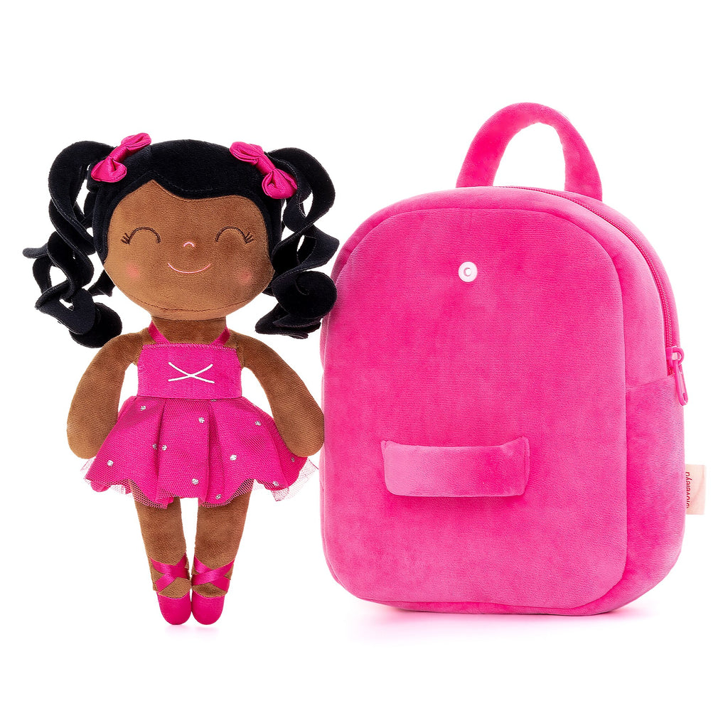 Baby Girl Ballerina Backpack with Doll