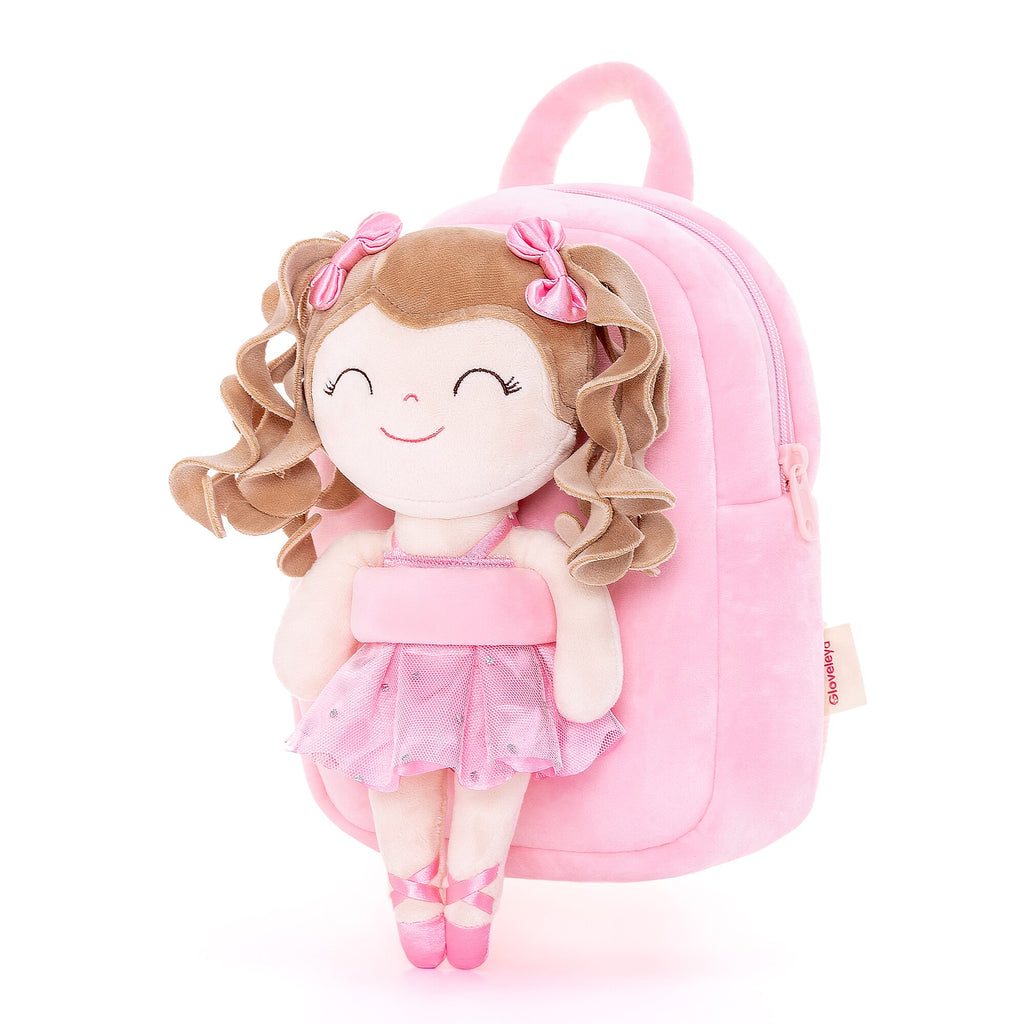 Baby Girl Ballerina Backpack with Doll